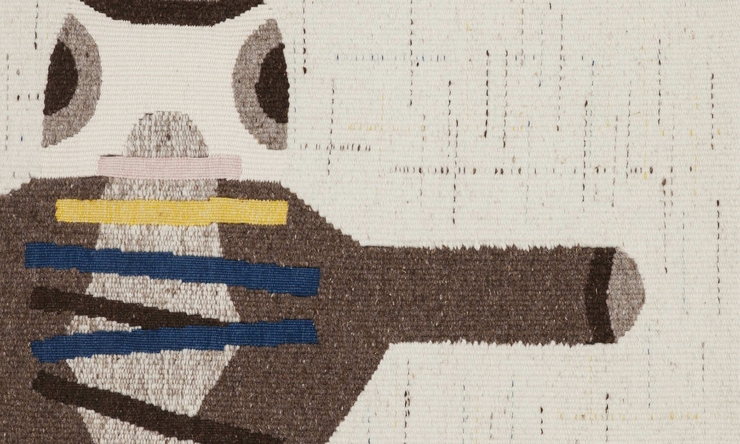 Détail de "Wolfskin", tapisserie de Céline