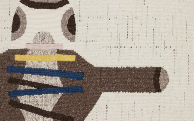 Détail de "Wolfskin", tapisserie de Céline