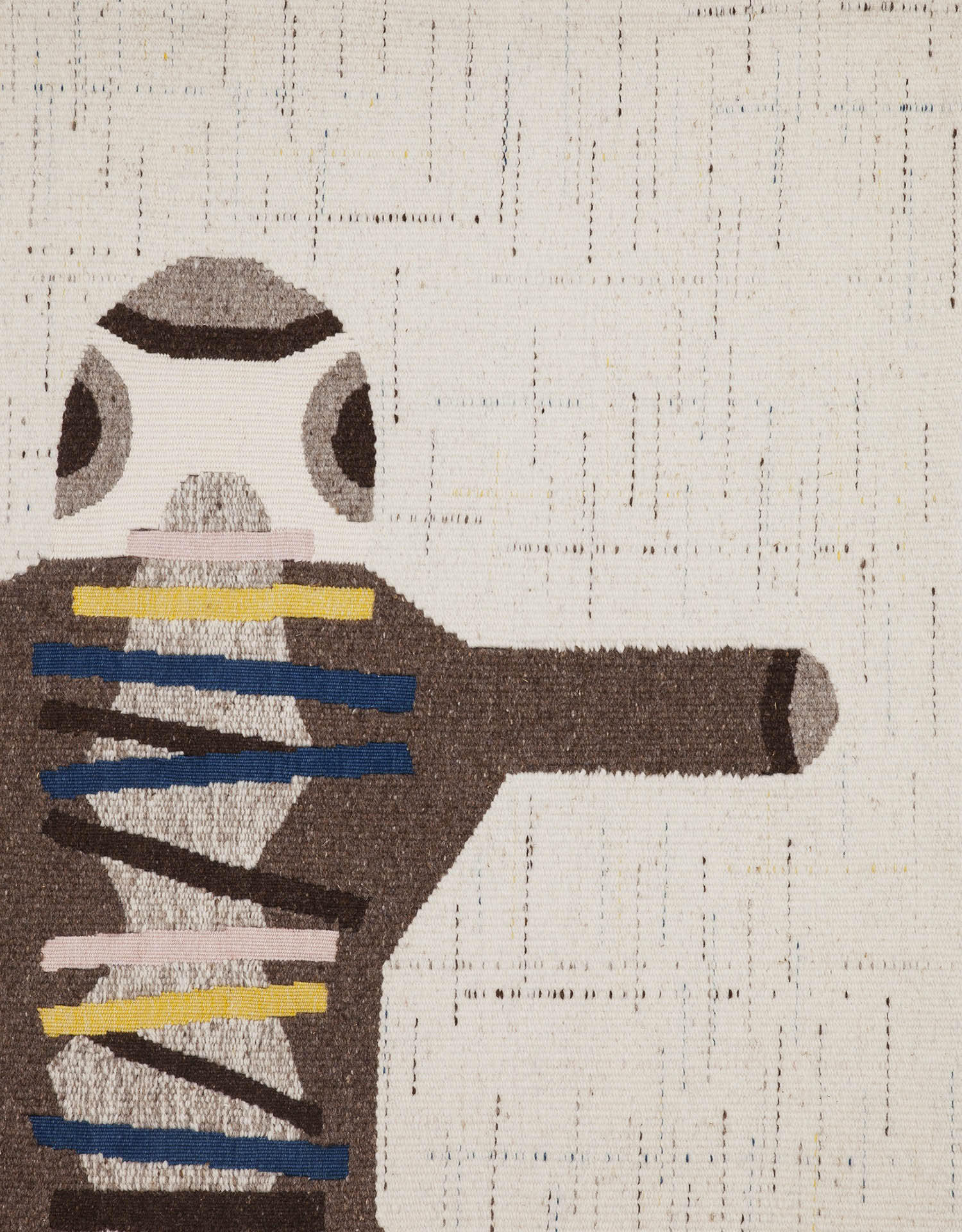 Détail de "Wolfskin", tapisserie de Céline